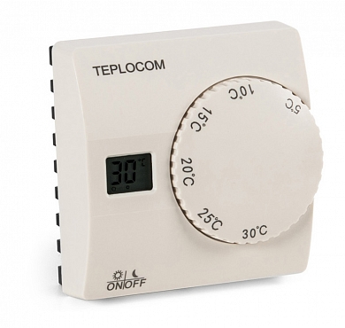 Проводной комнатный термостат TEPLOCOM TS-2AA/8A за 1 руб. в интернет-магазине "ТУТинструменты.ру"